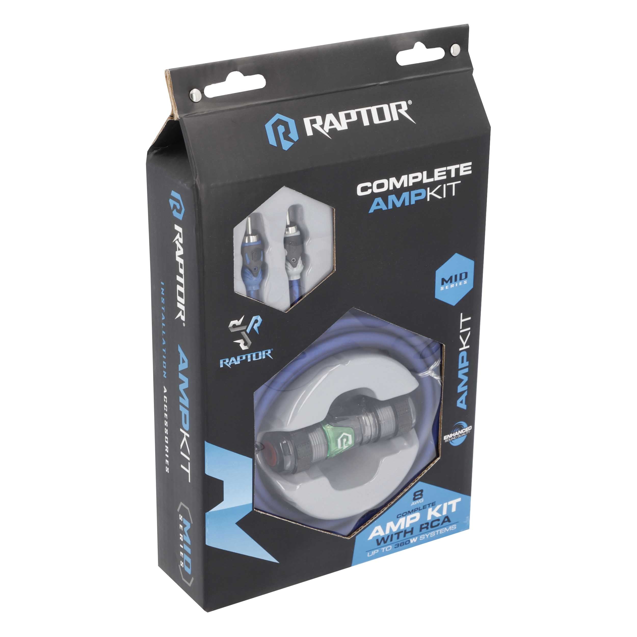 Raptor R4A8, Amp Kit 8ga RCA