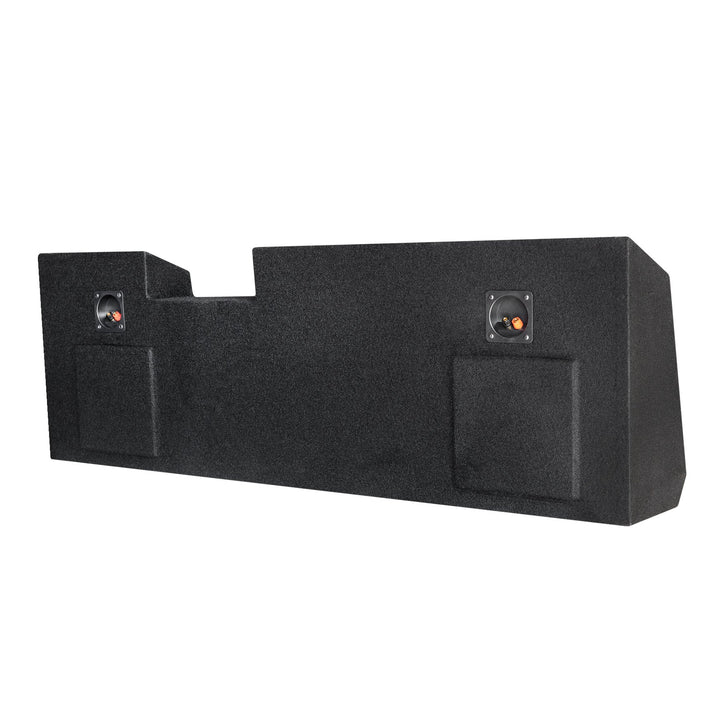 SoundBox Chevy Silverado / GMC Sierra Double Cab / Crew Cab 2019-UP Double 10" Downfire Subwoofer Enclosure, BedLiner Finish