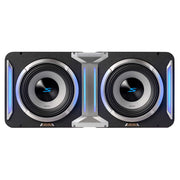 2x Alpine S2-SB10, 10” PrismaLink™ S-Series Subwoofer Wedge Enclosure - Pair + KTX-LK10 Linking Kit