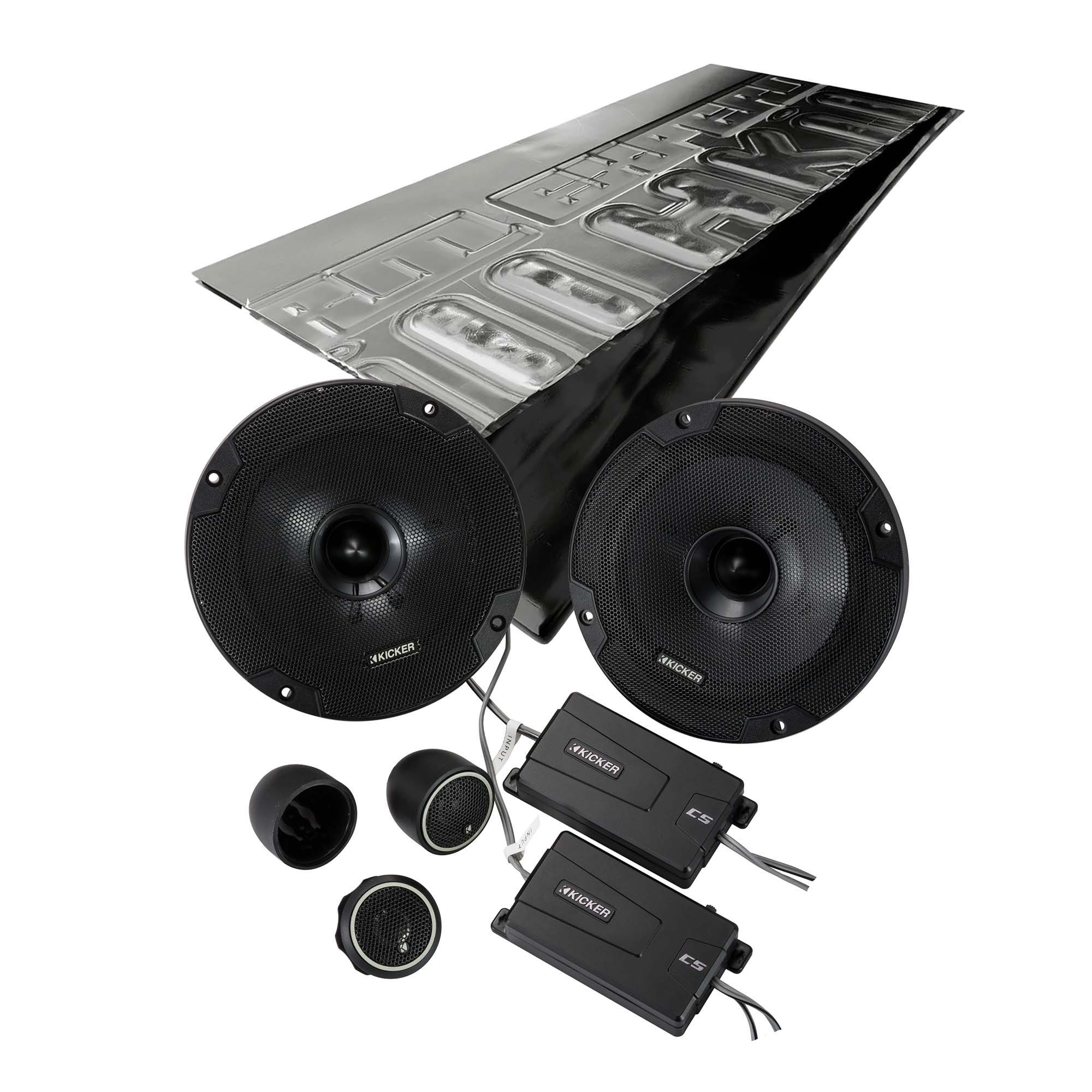 Kicker CSS654, CS Series 6.5" Component System + Damping Kit Bundle