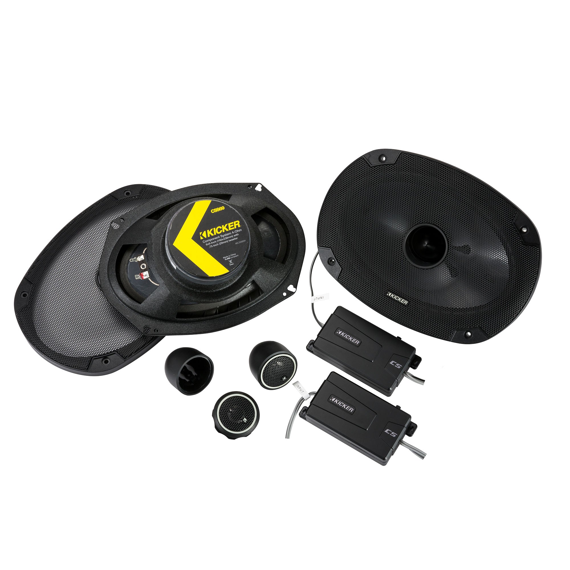 Kicker CSS694, CS Series 6x9" Component System  + Damping Kit Bundle