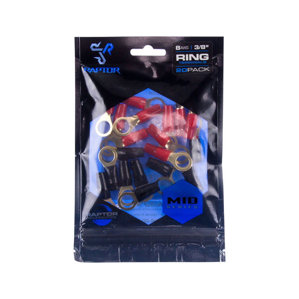 Raptor R838RT, (20)Ring Term 8ga 3/8"