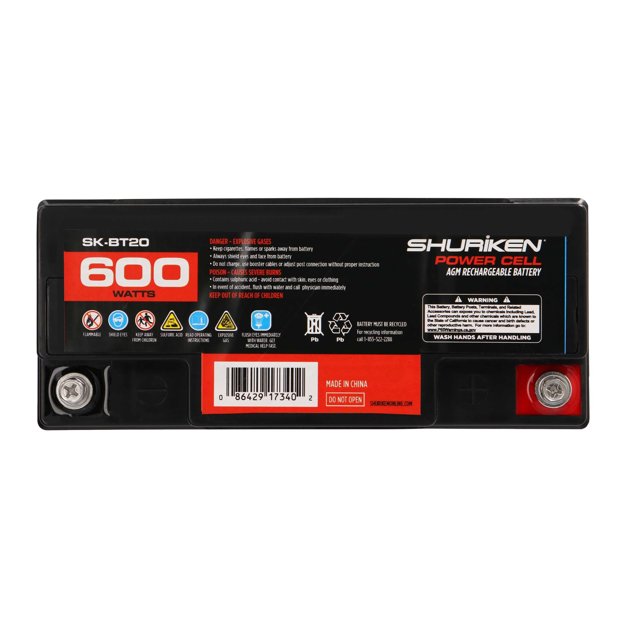 Shuriken SK-BT20, Battery '600' 20 Amp Hour