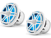 JL Audio M880-CCX-SG-WLD-B, M Series Marine 8.8" Cockpit Coaxial Speakers With LED, Infinite Baffle, White Sport Grille, 125W