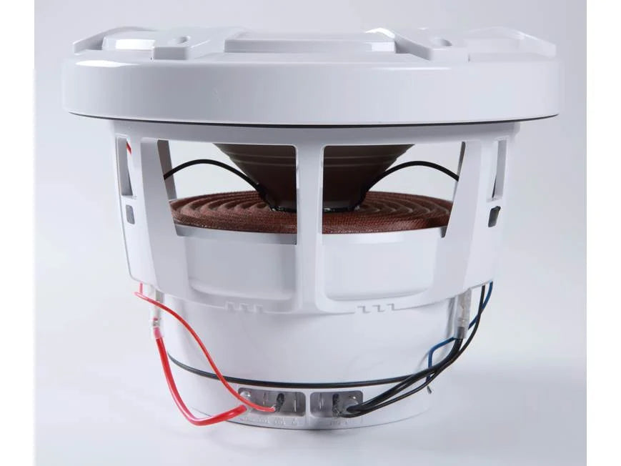 JL Audio M880-CCX-SG-WLD-B, M Series Marine 8.8" Cockpit Coaxial Speakers With LED, Infinite Baffle, White Sport Grille, 125W