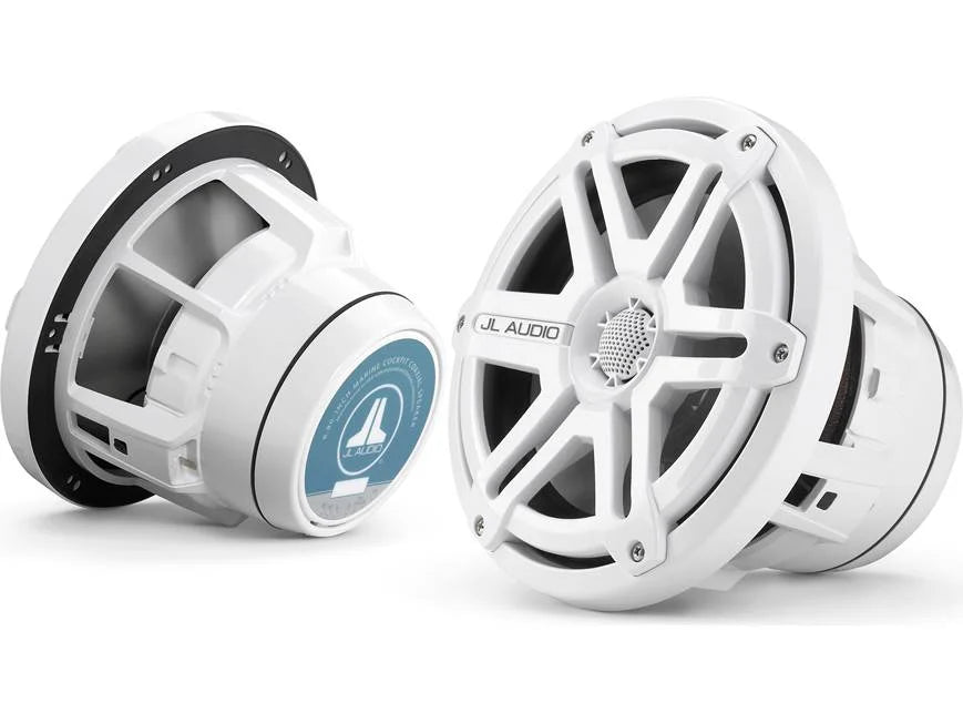 JL Audio M880-CCX-SG-WH, M Series Marine 8.8" Cockpit Coaxial Speakers, Infinite Baffle, White Sport Grille, 125W