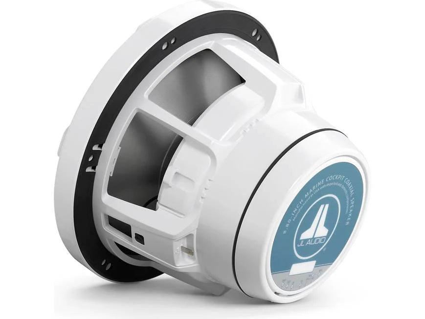 JL Audio M880-CCX-SG-WH, M Series Marine 8.8" Cockpit Coaxial Speakers, Infinite Baffle, White Sport Grille, 125W