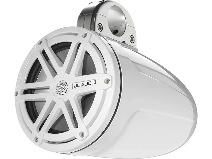 JL Audio MX770-ETXv3-SG-WH, MX Series Marine 7.7" Tower Coaxial Speakers, White Sport Grille, 70W