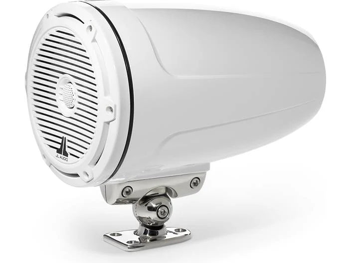 JL Audio M770-ETXv3-CG-WH, M Series Marine Tower  7.7" Coaxial Speakers, White Classic Grille, 100W