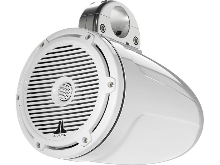 JL Audio M770-ETXv3-CG-WH, M Series Marine Tower  7.7" Coaxial Speakers, White Classic Grille, 100W