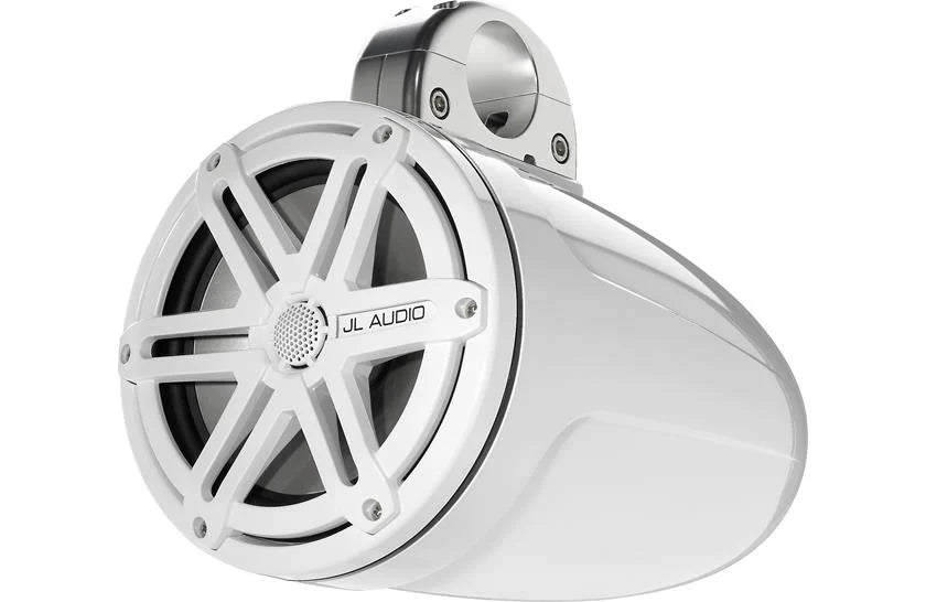 JL Audio M770-ETXv3-SG-WH, M Series Marine Tower  7.7" Coaxial Speakers, White Sport Grille, 100W