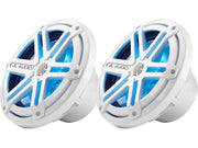 JL Audio MX770-CCX-SG-WLD-B, MX Series Narrow Flange 7.7" Marine Cockpit Coaxial Speakers With LED, Infinite Baffle, White Sport  Grille, 70W