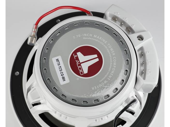 JL Audio M770-TCS-CG-WH, M Series Marine 7.7" Marine Component Speakers, Enclosed Use, White Classic Grille, 100W