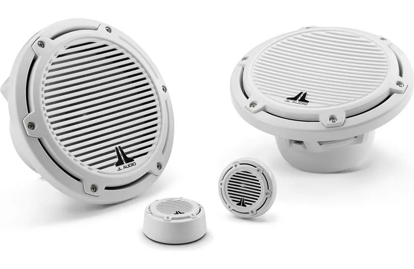 JL Audio M770-TCS-CG-WH, M Series Marine 7.7" Marine Component Speakers, Enclosed Use, White Classic Grille, 100W
