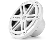JL Audio MX770-CCX-SG-WH, MX Series Narrow Flange 7.7" Marine Cockpit Coaxial Speakers, Infinite Baffle, White Sport Grille, 70W