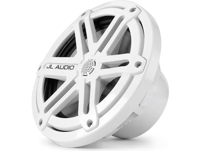 JL Audio MX770-CCX-SG-WH, MX Series Narrow Flange 7.7" Marine Cockpit Coaxial Speakers, Infinite Baffle, White Sport Grille, 70W