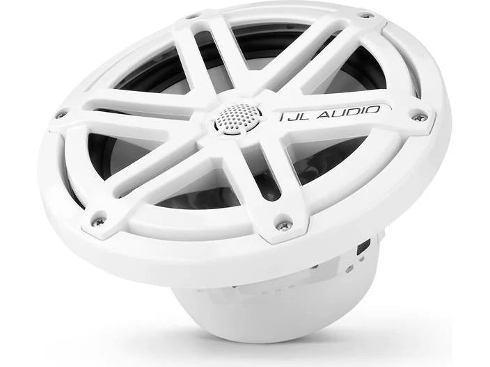 JL Audio MX770-CCX-SG-WH, MX Series Narrow Flange 7.7" Marine Cockpit Coaxial Speakers, Infinite Baffle, White Sport Grille, 70W