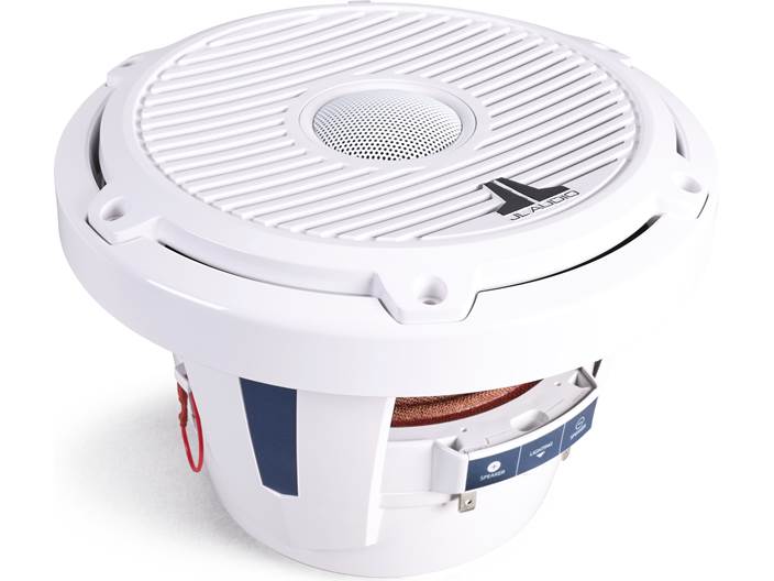 JL Audio M880-CCX-CG-TB, M Series Marine 8.8" Cockpit Coaxial Speakers, Infinite Baffle, Titanium/Black Classic Grille, 125W