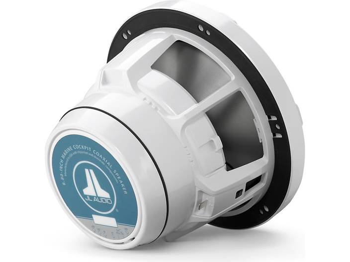 JL Audio M880-CCX-CG-WH, M Series Marine 8.8" Cockpit Coaxial Speakers, Infinite Baffle, White Classic Grille, 125W