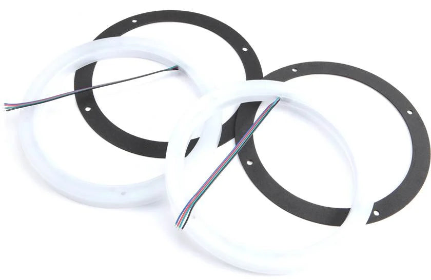 Kicker KLSR8, KLSR 8" Weather Proof LED Lighted Speaker Ring, only fits KM8 coax, Pair (47KLSR8)