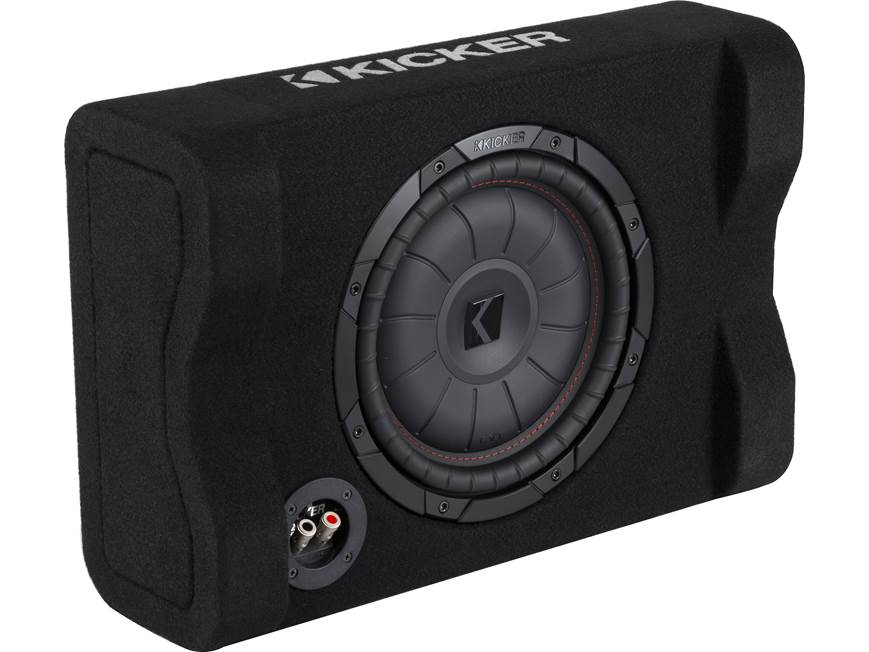 Kicker CVTDF10, 10" 2-Ohm Downfiring Loaded Subwoofer Enclosure (48CVTDF102)