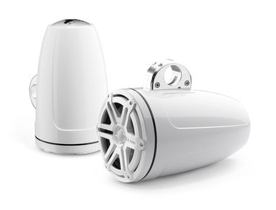 JL Audio M880-ETXv3-SG-WH, M Series Marine Tower  8.8" Coaxial Speakers With, White Sport Grille, 125W