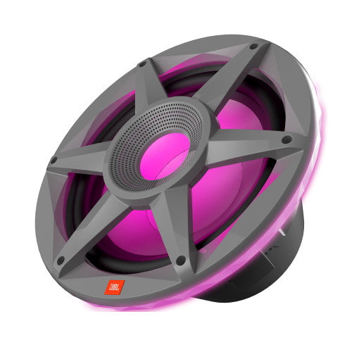 JBL JBLMARSUBSD102GAM, Stadium 10" Marine Subwoofer w/ RGB Lighting - Grey