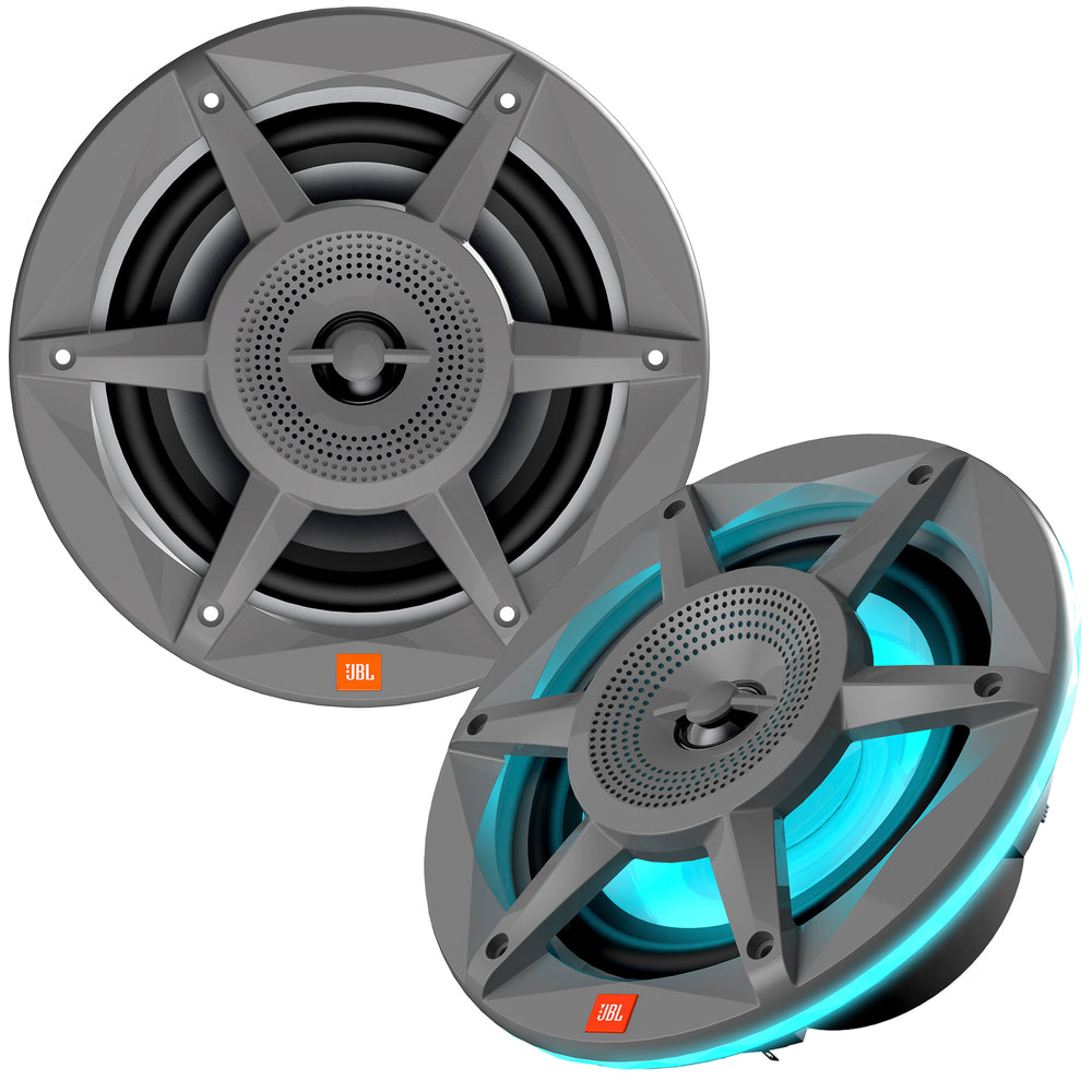 JBL JBLMARSPKSD62GAM, Stadium 6.5" 2-Way Marine Speakers w/ RGB Lighting - Grey