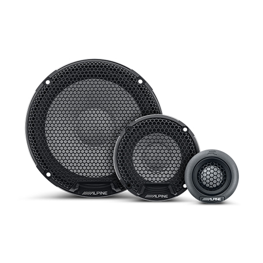 Alpine R2-S653, R Series 6.5" Pro 3-Way Hi-Res Component Speakers - 300W