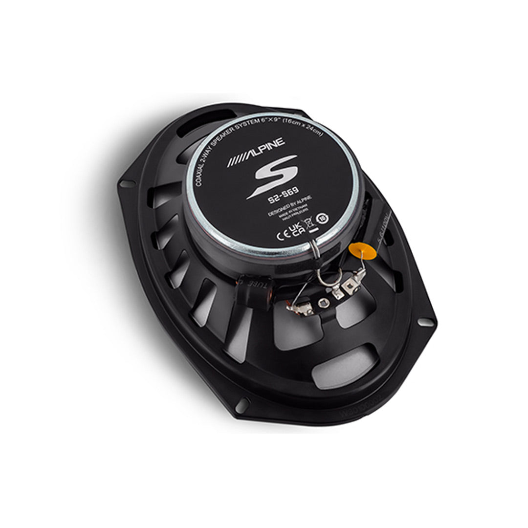 Alpine S2-S69, S Series 6x9" 2-Way Hi-Res Full Range Speakers - 260 Watts