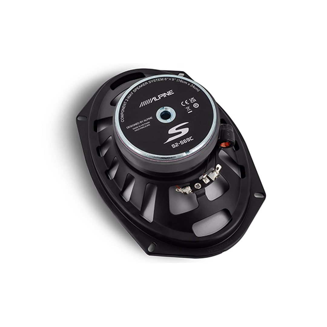 Alpine S2-S69C, S Series 6x9" 2-Way Hi-Res Component Speakers - 260 Watts