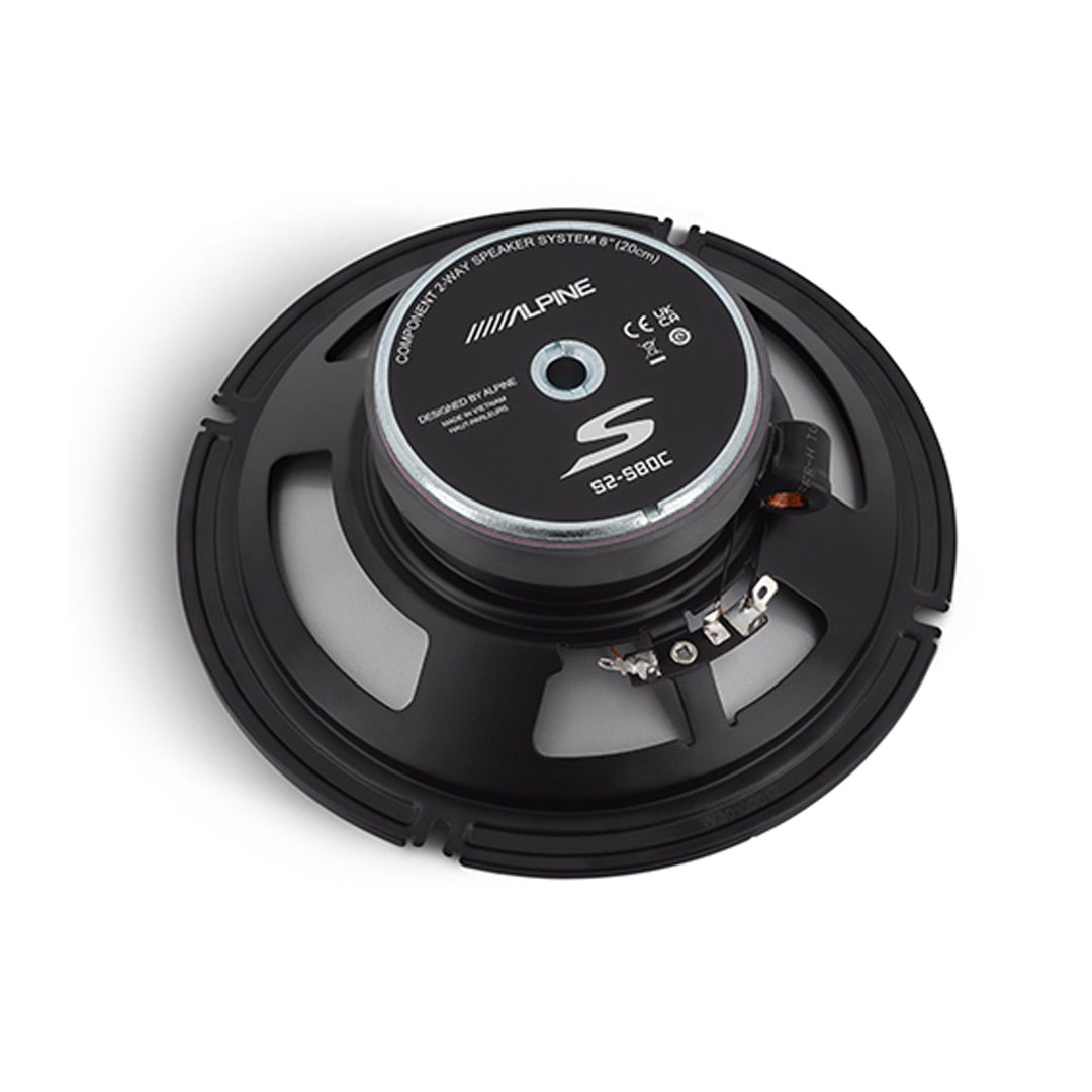 Alpine S2-S80C, S Series 8" 2-Way Hi-Res Component Speakers - 260 Watts