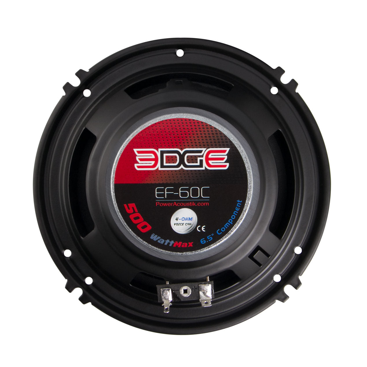 Power Acoustik EF-60C, 6.5" 2-way Component Speaker, 500W Carbon Fiber PP Cone
