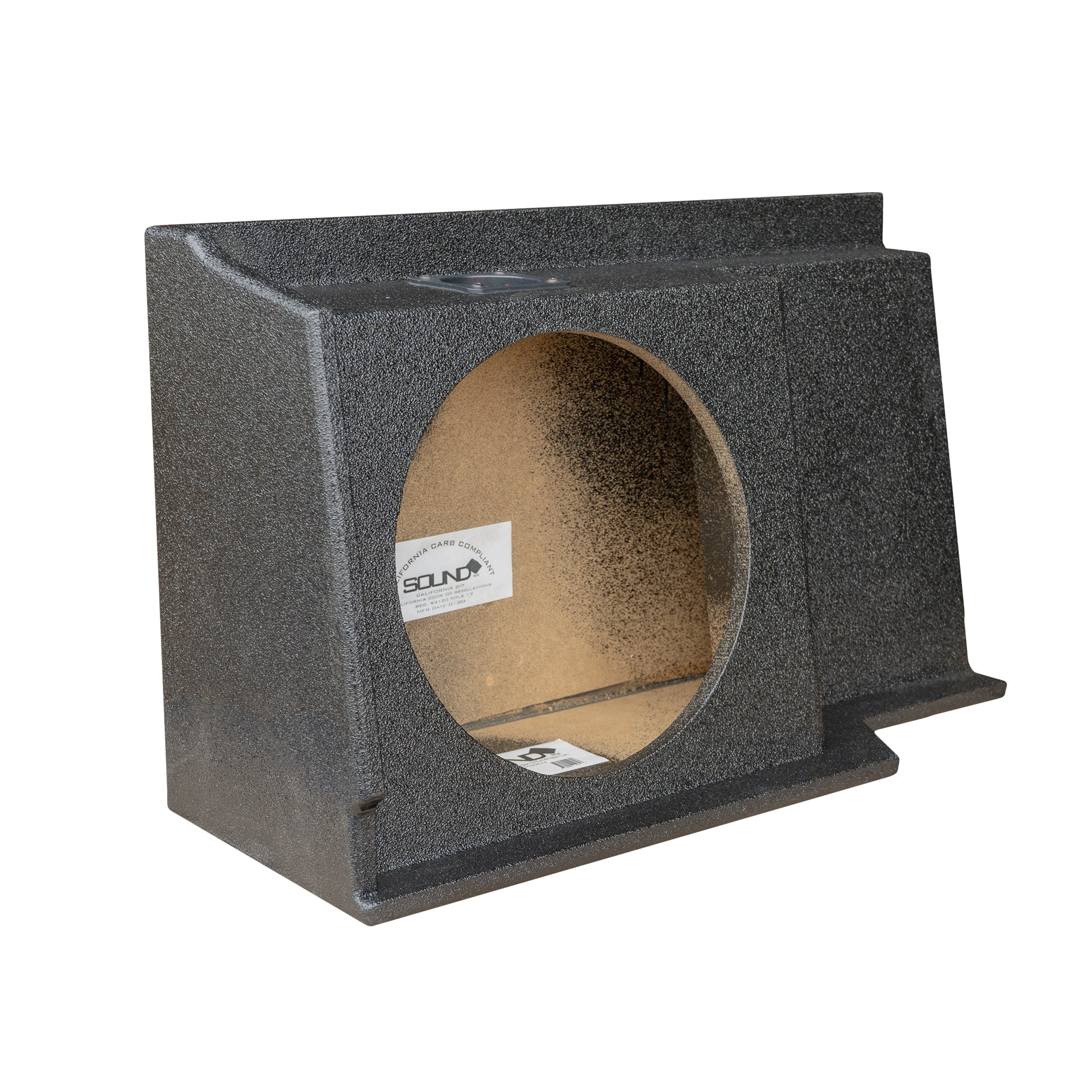 SoundBox Chevy/ GMC Extended Cab 1999-2006 Single 12" Downfire Subwoofer Enclosure, BedLiner Finish