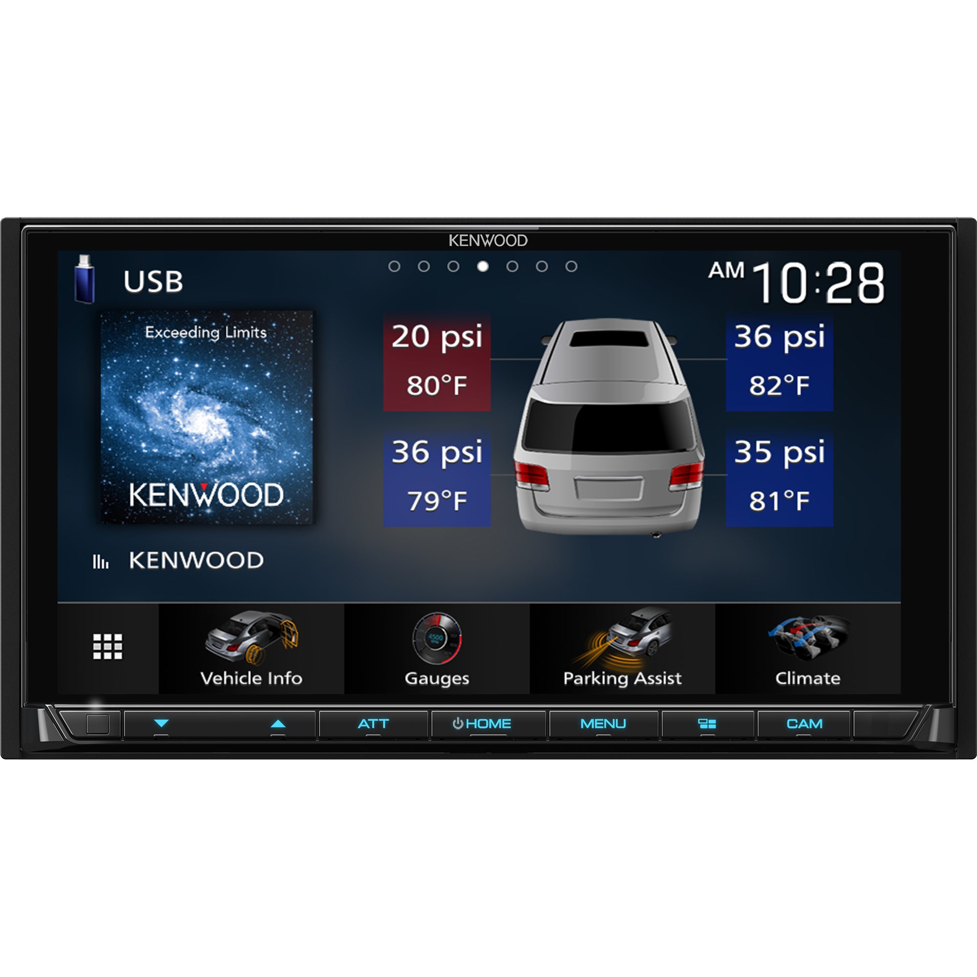 Kenwood DMX958XR, eXcelon 6.8" Double Din Multimedia Receiver w/ Apple CarPlay™ and Android Auto™ (Does Not Play CDs)