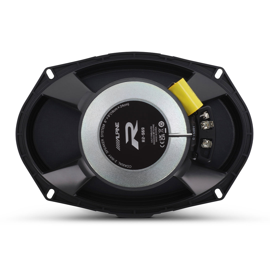 Alpine R2-S69, R Series 6x9" 2-Way Hi-Res Coaxial Speakers - 300W