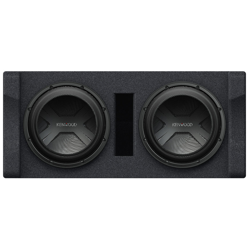 Kenwood P-W3021D, Dual 12" Vented Loaded Subwoofer Enclosure - 600W RMS