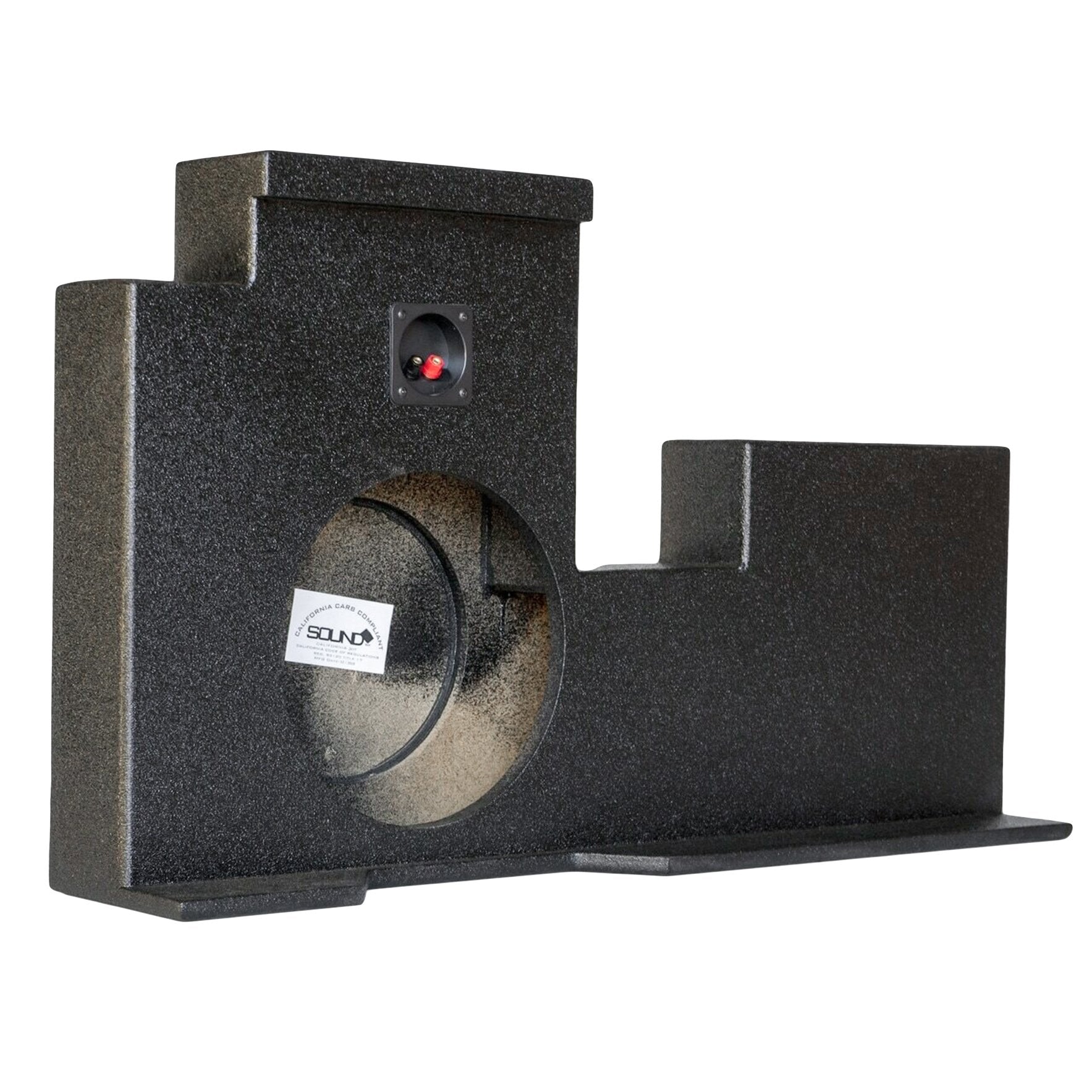 SoundBox Toyota Tundra Double Cab 2007-2017 Single 10" Downfire Subwoofer Enclosure, BedLiner Finish
