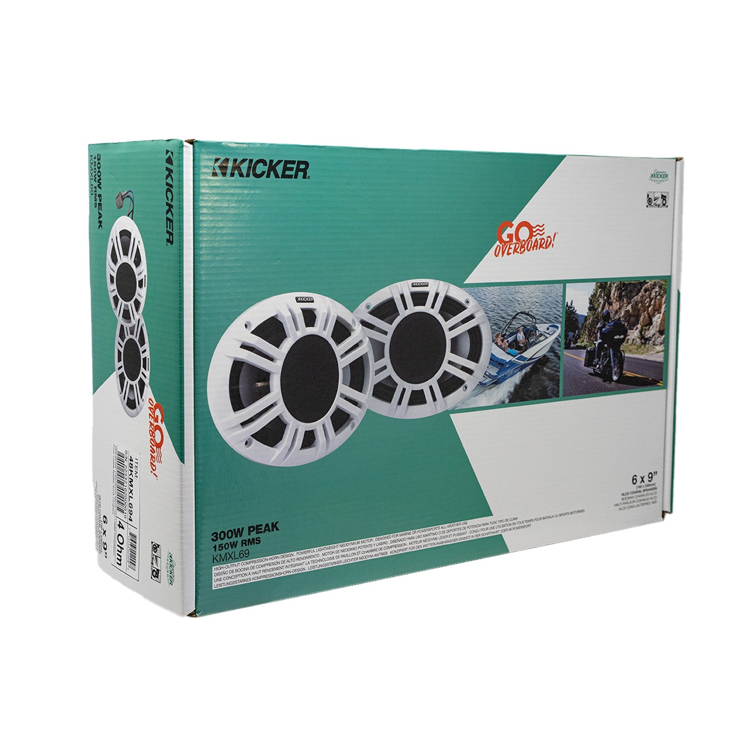 Kicker KMXL694, 6x9" Marine Horn Loaded Compression Driver Speakers (48KMXL694)