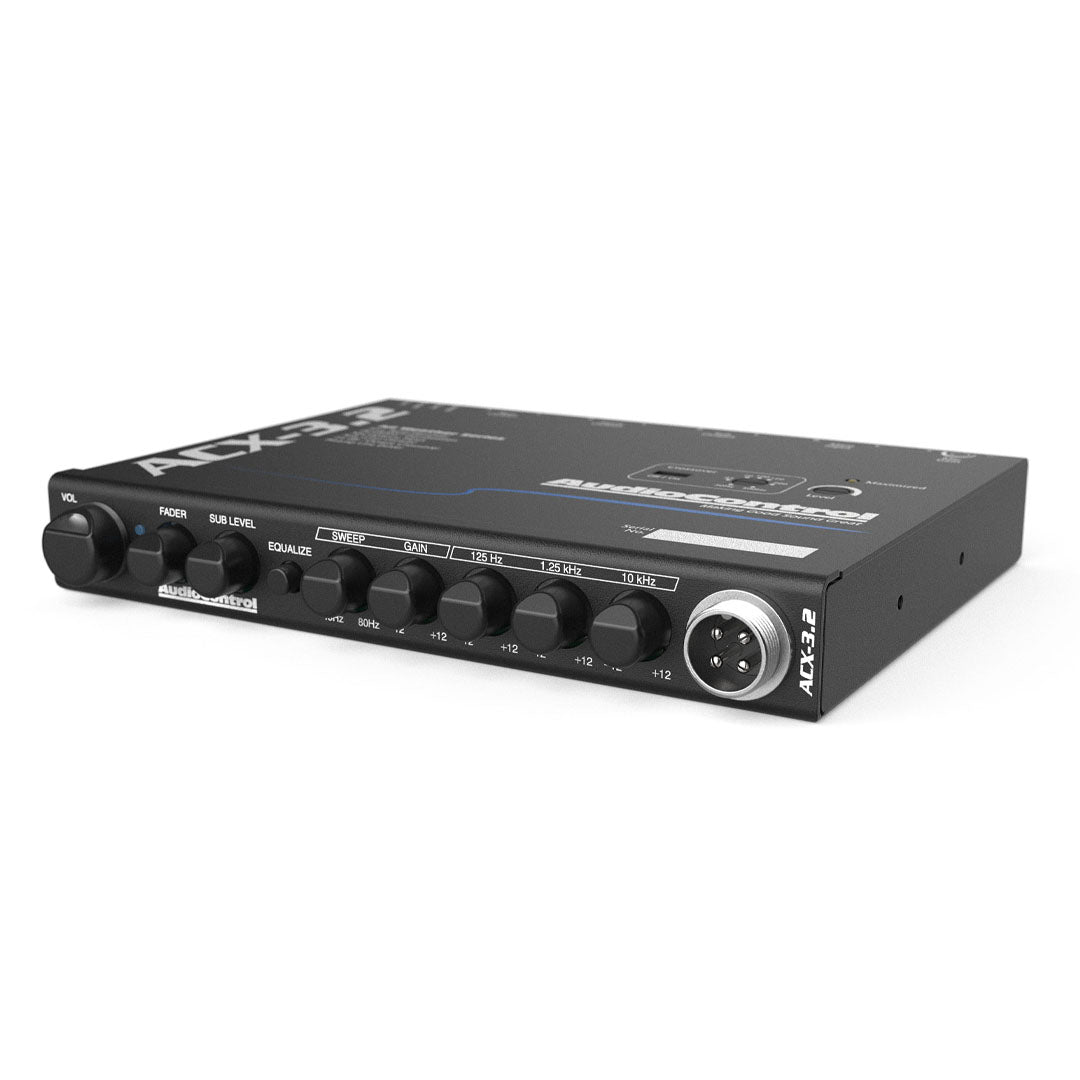 AudioControl ACX-3.2, 4 Band Stereo Graphic All Weather Equalizer & Crossover w/ Paging Mic