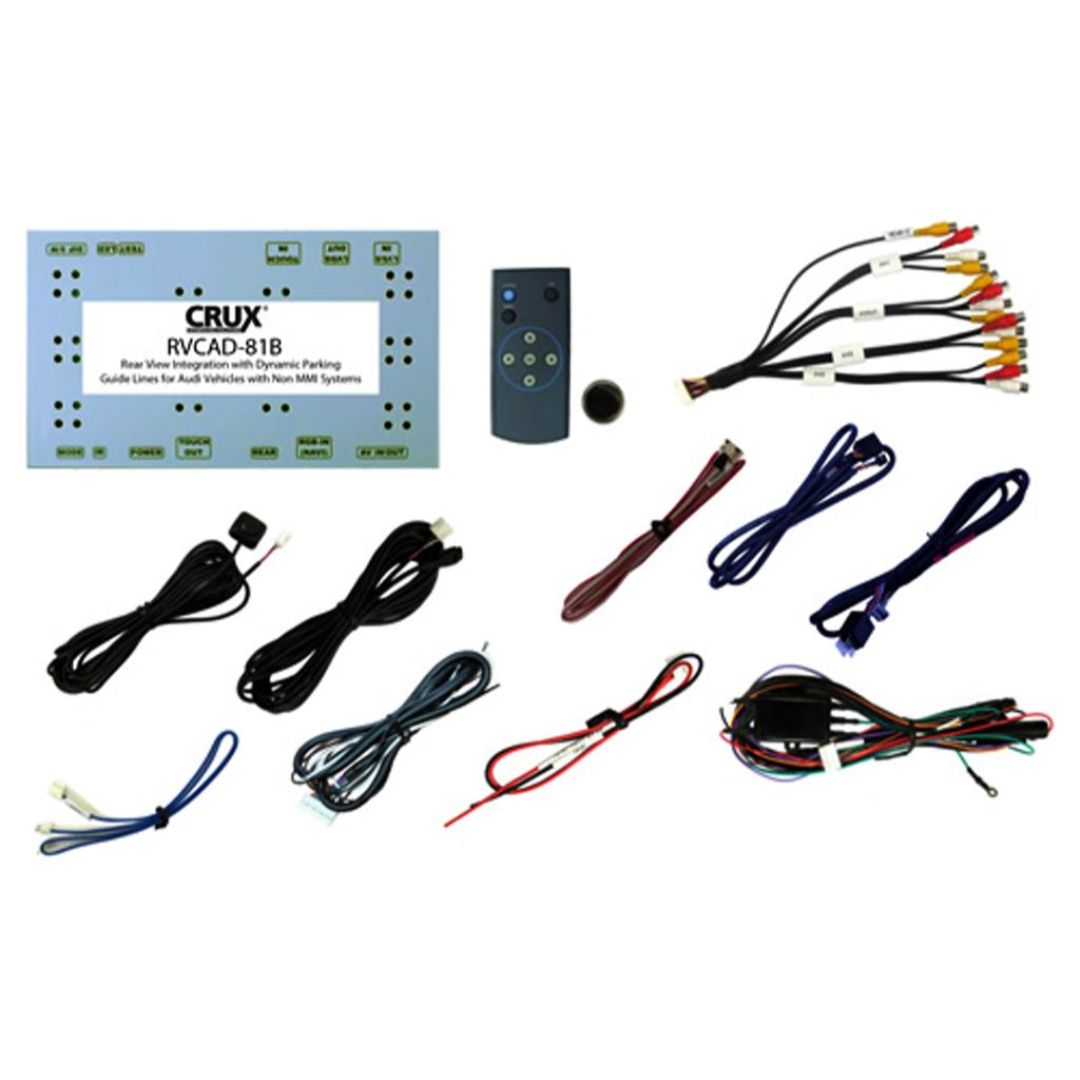 Crux RVCAD-81B, Sightline Safety-View Integration Rear-View Integration for Audi Vehicles with NON-MMI Radios