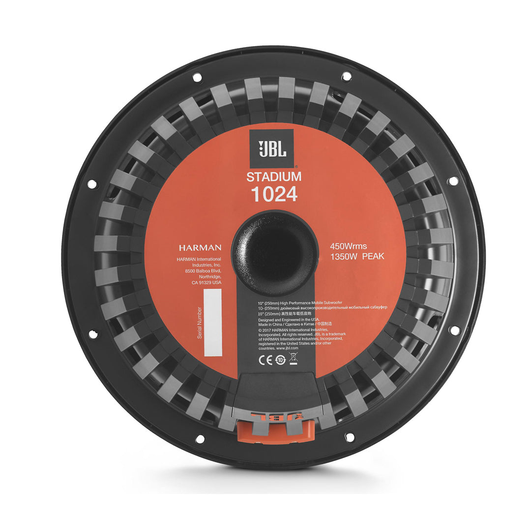 JBL Stadium 1024, Stadium Series 10" 2 Ohm or 4 Ohm Car Subwoofer w/ SSI™