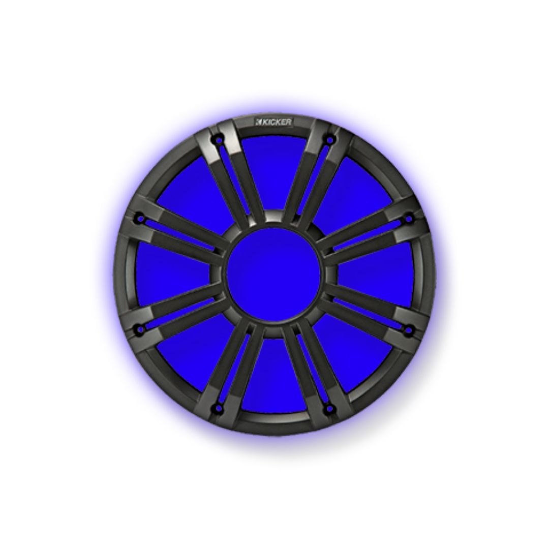 Kicker KMG12C, KMG12 12" Grille for KM12 and KMF12 Subwoofer, LED, Charcoal (45KMG12C)