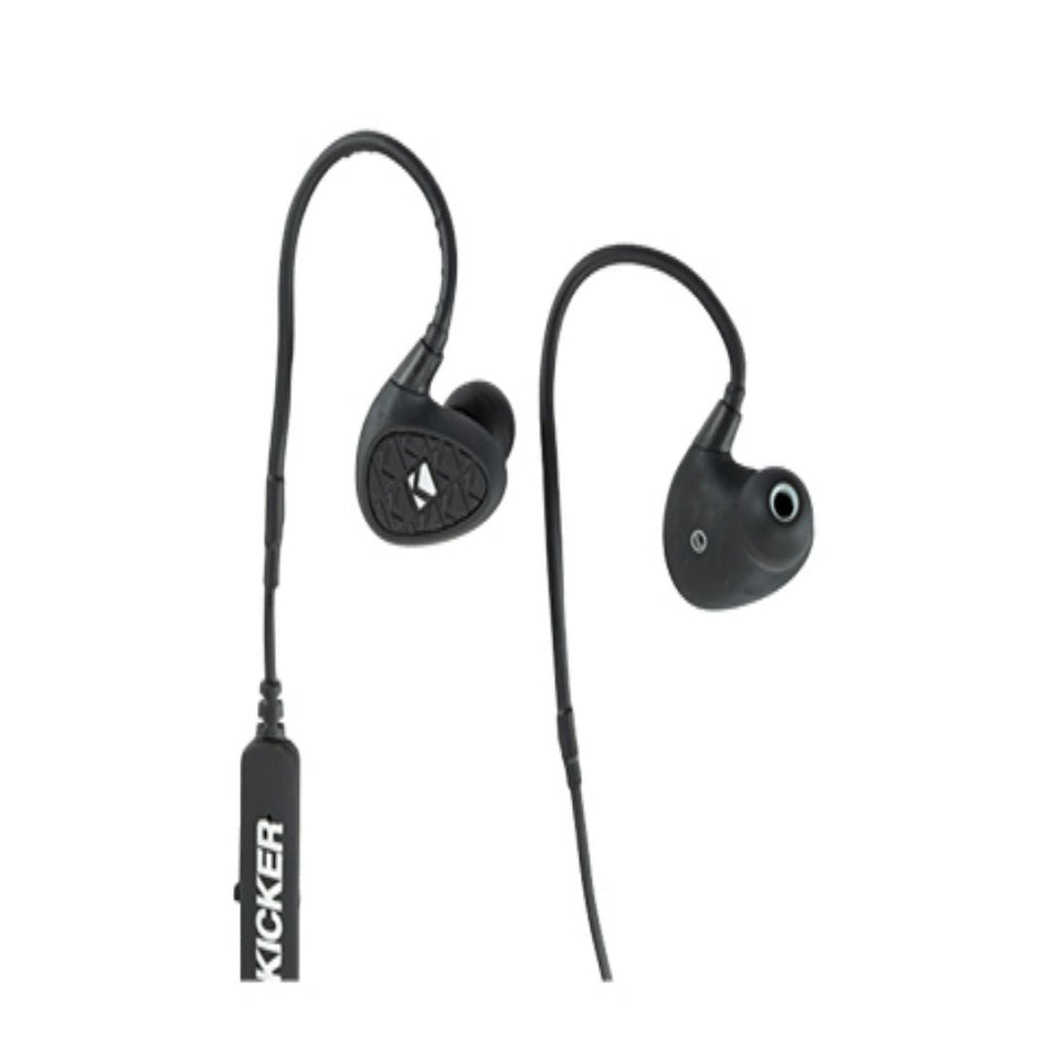 Kicker EB400BTB, Bluetooth Sports Earbuds; IPX8 rated; Black (44EB400BTB)