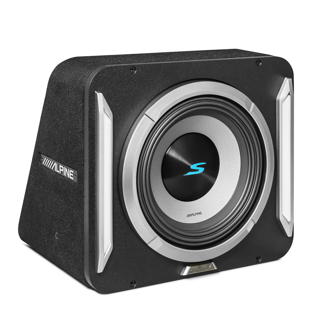 Alpine S2-SB12, 12” PrismaLink™ S-Series Preloaded Subwoofer Wedge Enclosure