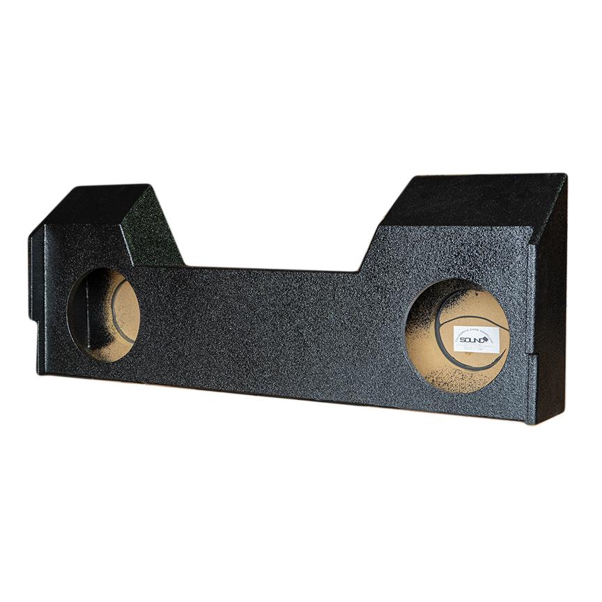 SoundBox Ram Crew Cab 2019-UP Dual 10" Downfire Subwoofer Enclosure, BedLiner Finish