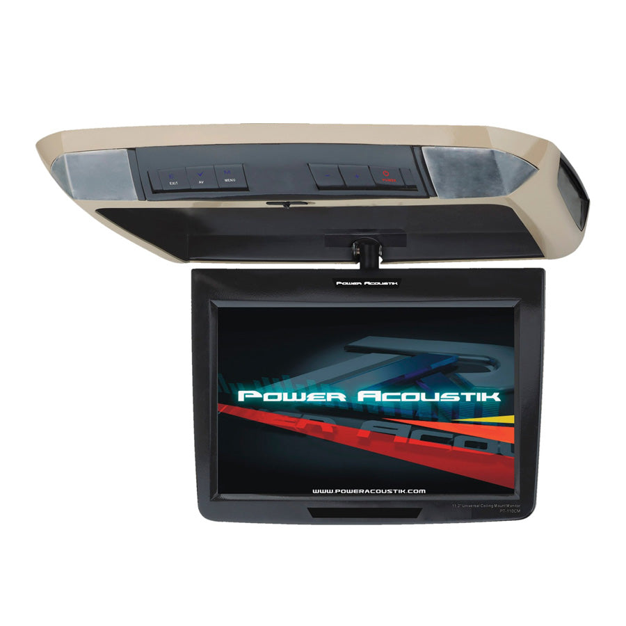 Power Acoustik PT-110CM, 11.2" LCD Ceiling Mount Monitor, 3 Color