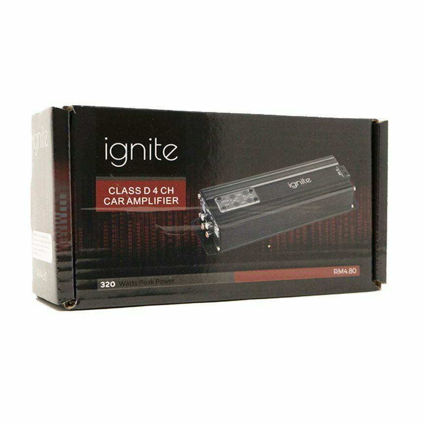 Ignite RM4.80, Compact 4 Channel Class D Full Range Micro Amplifier - 320W