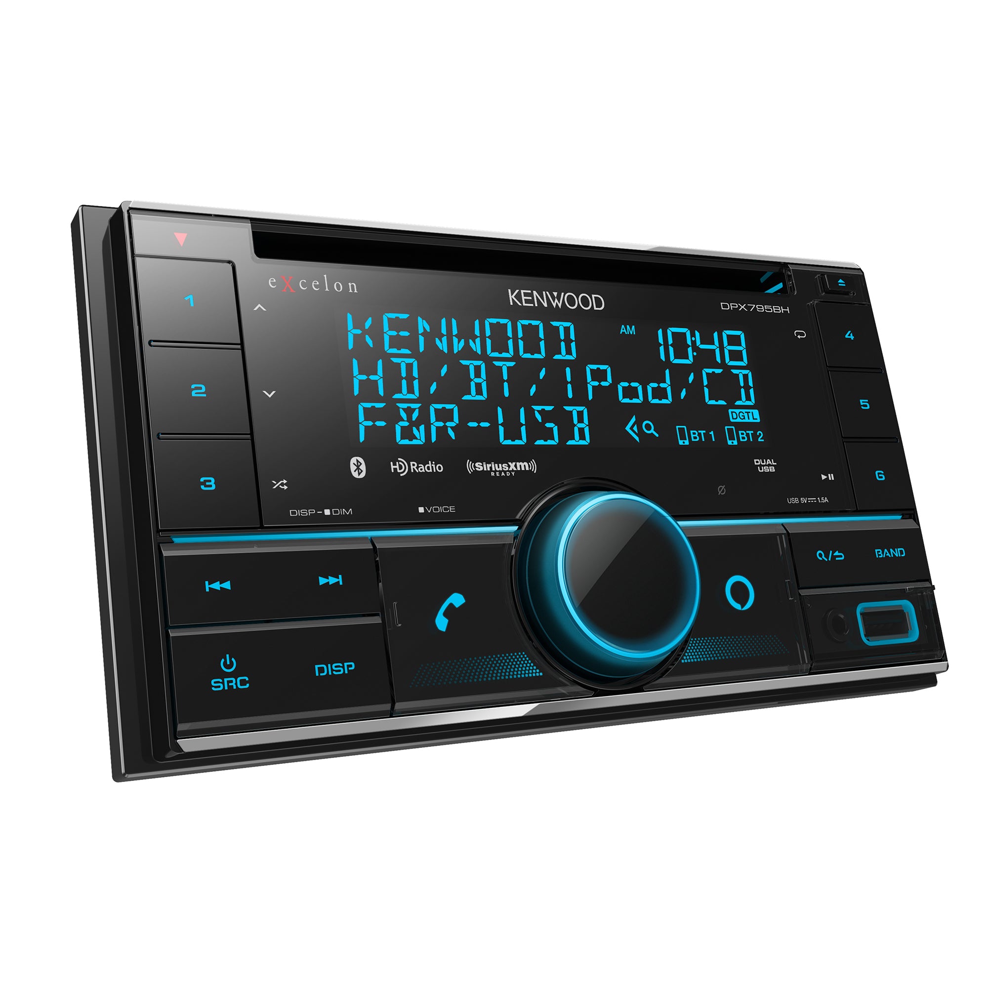 Kenwood DPX795BH, eXcelon Double DIN Bluetooth CD Receiver w/ HD Radio