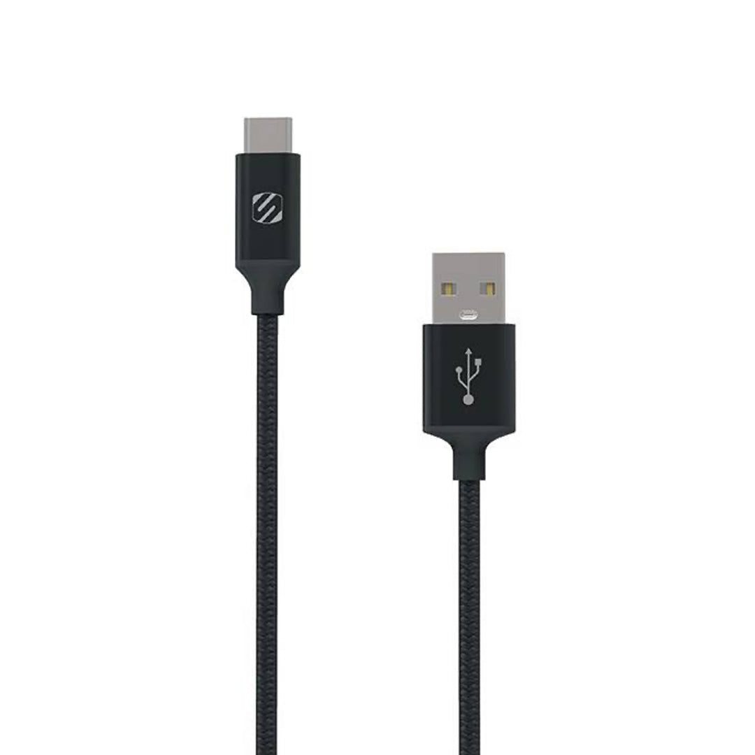 Scosche CAB4, USB A to C Braided 4 Foot (Space Grey)
